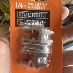 (3-Pk) Everbilt Clamp Set Stainless Steel 1/4" 566741